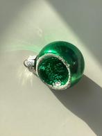 Oude Antieke Vintage Gekleurde Kerstbal Deukkerstbal Glas, Diversen, Kerst, Ophalen, Gebruikt