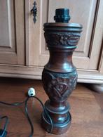 Hout bewerkte lampen voet Antiek, Antiek en Kunst, Ophalen of Verzenden