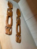 Handgesneden houten slacouvert / serveerbestek – set van 2, Ophalen of Verzenden