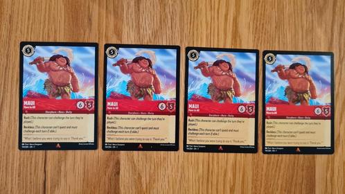 Lorcana - Maui - Hero to All, Hobby en Vrije tijd, Verzamelkaartspellen | Overige, Zo goed als nieuw, Meerdere kaarten, Ophalen of Verzenden