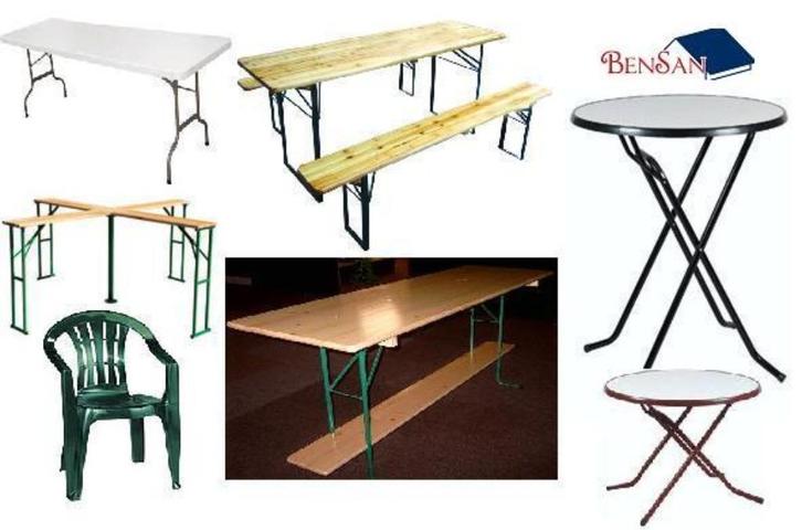 tafels stoelen statafel biertafel tafel huren bensan enter, Hobby en Vrije tijd, Feestartikelen | Verhuur, Zo goed als nieuw, Overige