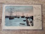 Groet uit Terneuzen scheepvaart, Verzamelen, Ansichtkaarten | Nederland, Ophalen, Voor 1920, Gelopen, Zeeland
