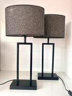 Light&Living Tafellampen Set zwart - bruin 2 stuks, Ophalen of Verzenden, Zo goed als nieuw, Metaal, Minder dan 50 cm