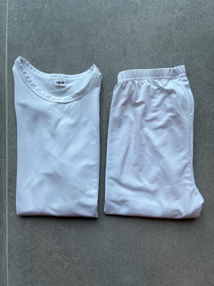 Kinder thermoset wit maat 140-146, Kinderen en Baby's, Kinderkleding | Maat 146, Zo goed als nieuw, Jongen of Meisje, Overige typen
