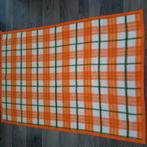 Aabe deken met ruitjes oranje wit groen. 100 x 147 cm, Huis en Inrichting, Woonaccessoires | Plaids en Woondekens, Ophalen of Verzenden