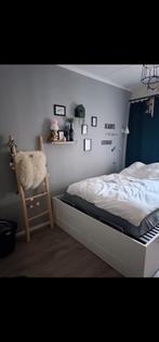 Bed 160x200 wit met 4 laden, Huis en Inrichting, 160 cm, Wit, Zo goed als nieuw, Hout