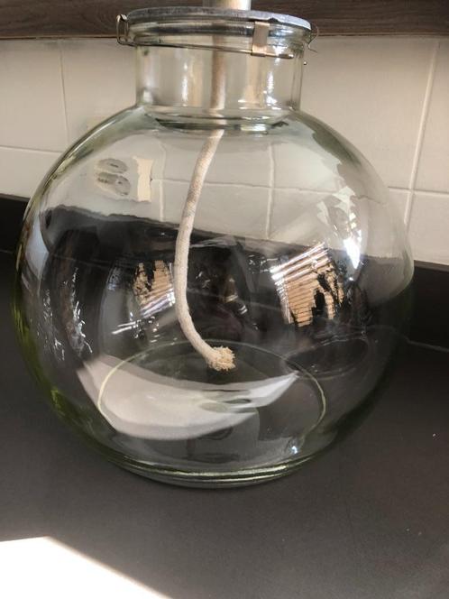 glazen bol vaas, Antiek en Kunst, Antiek | Glas en Kristal, Ophalen of Verzenden