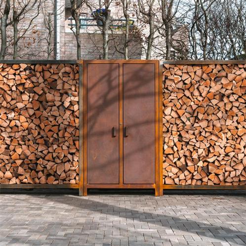 Cortenstaal tuinkast, kast, opslagkast, lockerkast, Huis en Inrichting, Kasten | Lockerkasten, Nieuw, Ophalen of Verzenden
