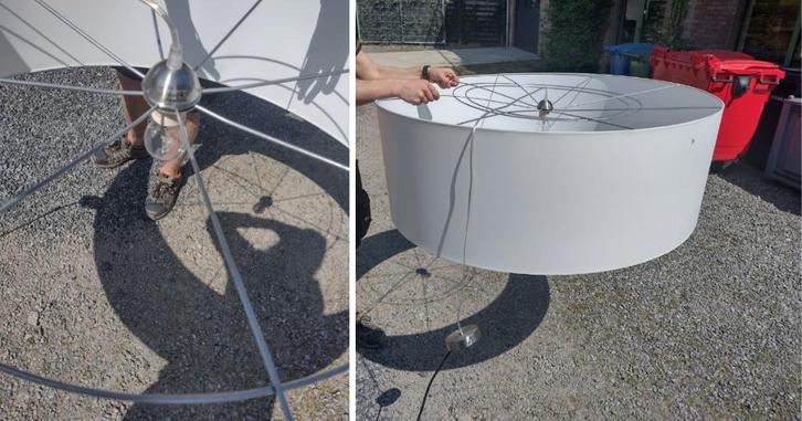 Grote lampenkap, kleur wit - 2 stuks beschikbaar., Huis en Inrichting, Lampen | Lampenkappen, Zo goed als nieuw, 25 tot 50 cm