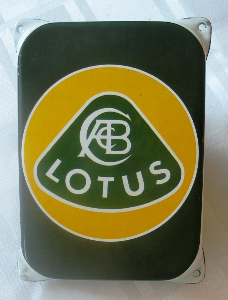 bordje Lotus emaille CABC Lotus, Verzamelen, Automerken, Motoren en Formule 1, Zo goed als nieuw, Formule 1, Verzenden