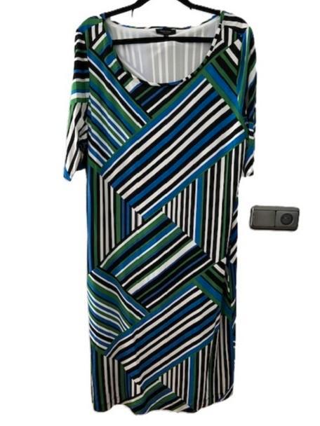 Claudia Strater prachtige luxe jurk zwart groen wit 44, Kleding | Dames, Jurken, Zo goed als nieuw, Maat 42/44 (L), Overige kleuren