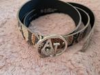 Armani Jeans leren riem met print, 92-107 cm, Armani Jeans, 95 tot 105 cm, Overige kleuren, Echt leder