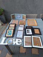 Fotolijsten 18 stuks diverse maten., Ophalen, Gebruikt