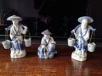Vintage Chinees Porseleinen Beeldjes van Vissermannen., Ophalen of Verzenden