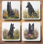 Groenendaeler Lente onderzetters met houder, Ophalen of Verzenden, Nieuw, Glas of Kopje