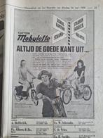 Reclame Mobylette fietsen (krant 1970), Verzamelen, Ophalen of Verzenden, 1960 tot 1980, Knipsel(s)
