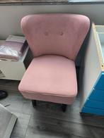 Oud roze fauteuil stoel stoeltje, Stof, Zo goed als nieuw, 50 tot 75 cm, Ophalen