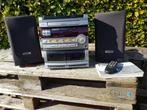 zgan philips stereo set cd radio cassette met afstandbed +, Ophalen of Verzenden, Zo goed als nieuw, Philips, Met radio