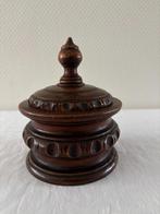 Antieke Nederlandse houten tabakspot, 1870., Antiek en Kunst, Curiosa en Brocante, Ophalen of Verzenden