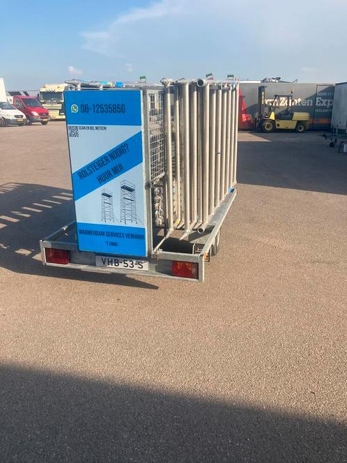 rolsteiger te huur! incl aanhanger werkhoogte 12m1, Zakelijke goederen, Machines en Bouw | Liften, Steigers en Ladders, Ophalen