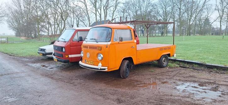 Vw T2B pickup 1978 volkswagen t2b, Auto's, Oldtimers, Bedrijf, Volkswagen, Benzine, Handgeschakeld, Bruin, Kunstmatig leder, Achterwielaandrijving