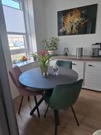Zwarte ronde eettafel Mariedamm ( Ikea), Ophalen, Rond, Zo goed als nieuw, 100 tot 150 cm