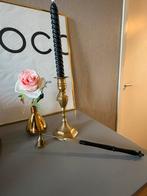 Vintage kaarsen-dover uit India, messing en hout., Antiek en Kunst, Antiek | Kandelaars, Ophalen of Verzenden