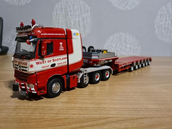 West of Scotland MB Arocs Bigspace 8x4 Nooteboom MCO-PX, Hobby en Vrije tijd, Modelauto's | 1:50, Gebruikt, Bus of Vrachtwagen