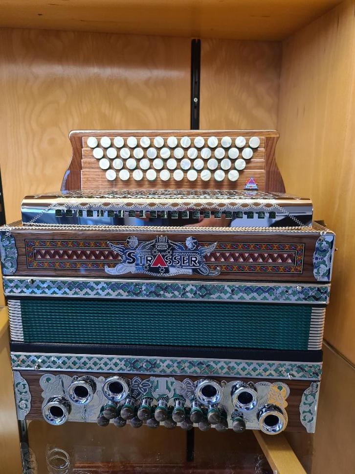Strasser Professional G-C-F-Bes steirische harmonica, Muziek en Instrumenten, Accordeons, Nieuw, Knopaccordeon, Overige formaten
