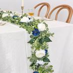 12 Bloemenslingers: blauw + witte rozen. 180 cm lang, Ophalen, Zo goed als nieuw, Binnen