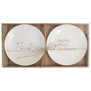 Gusta set van 2 bordjes Genieters ø 20 cm beschikbaar voor biedingen