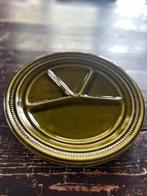 Groene Vintage Fondue Borden - Retro Stijl, Gebruikt, Ophalen of Verzenden, Bord(en), Overige stijlen