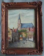 Klein schilderijtje - Kerkstraat - Gesigneerd - 1960, Antiek en Kunst, Kunst | Schilderijen | Klassiek, Ophalen of Verzenden