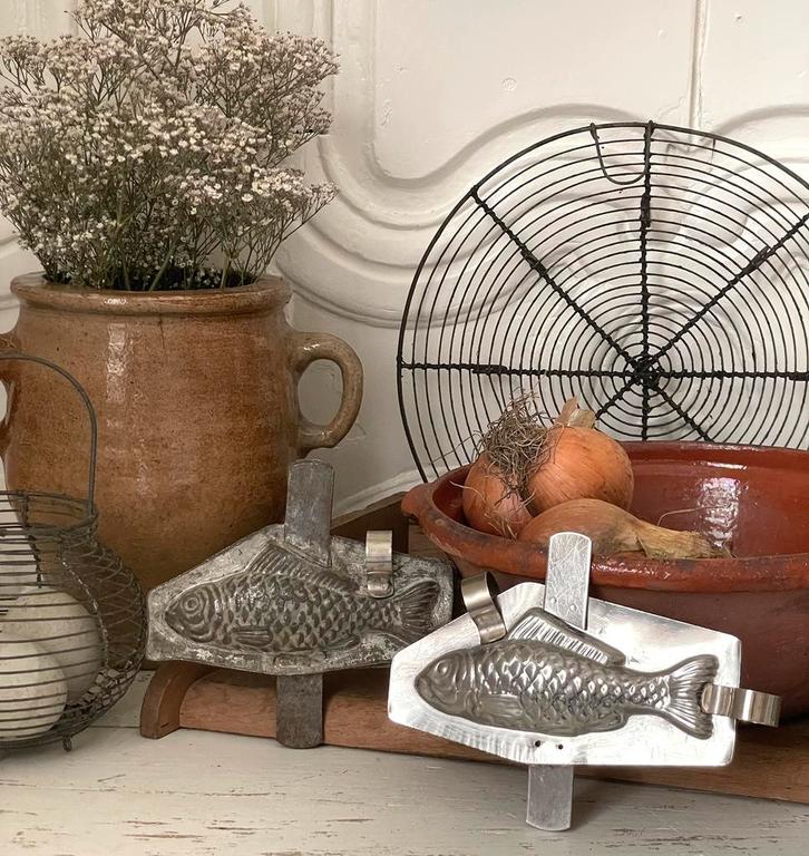 Brocante oude chocoladevorm / chocolademal Vis, Antiek en Kunst, Curiosa en Brocante, Verzenden