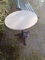 Gardeluxe CASTOR TAFEL Belgisch hardsteen ARDUIN, Ophalen of Verzenden, Zo goed als nieuw, Rond, Metaal