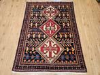 Vintage handgeknoopt perzisch tapijt qashqai 180x130, Huis en Inrichting, Stoffering | Tapijten en Kleden, Info@SlatsAntiek.nl