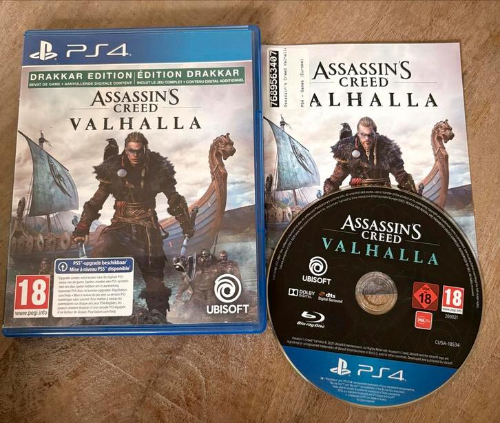 Assassin's Creed Valhalla - PS4 PS5 Drakkar Edition, Spelcomputers en Games, Games | Sony PlayStation 4, Zo goed als nieuw, Avontuur en Actie