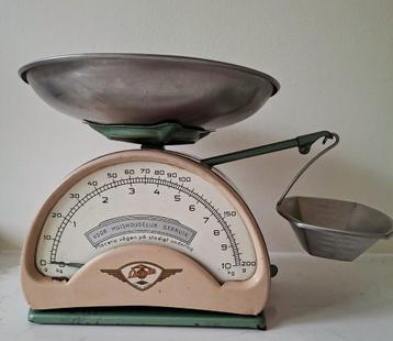 art deco design keukenweegschaal Lindells Zweden jaren 30-40 beschikbaar voor biedingen