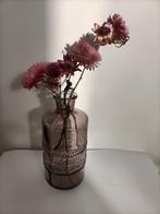 Vaasje met strobloemen, Overige kleuren, Ophalen of Verzenden, Minder dan 50 cm, Glas