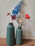 Mooie set groen/blauwe vazen, Huis en Inrichting, Woonaccessoires | Vazen, Ophalen of Verzenden