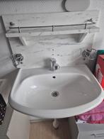 Wastafel met marmeren achterwand en plank, Ophalen, Gebruikt