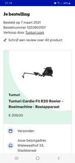 Tunturi Cardio Fit R20 Roeimachine, Sport en Fitness, Fitnessapparatuur, Ophalen, Zo goed als nieuw, Metaal, Roeitrainer