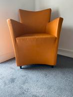 Mooie oranje stoel “Sting” van designer Montis, Huis en Inrichting, Stoelen, Gebruikt, Overige kleuren, Leer, Ophalen of Verzenden