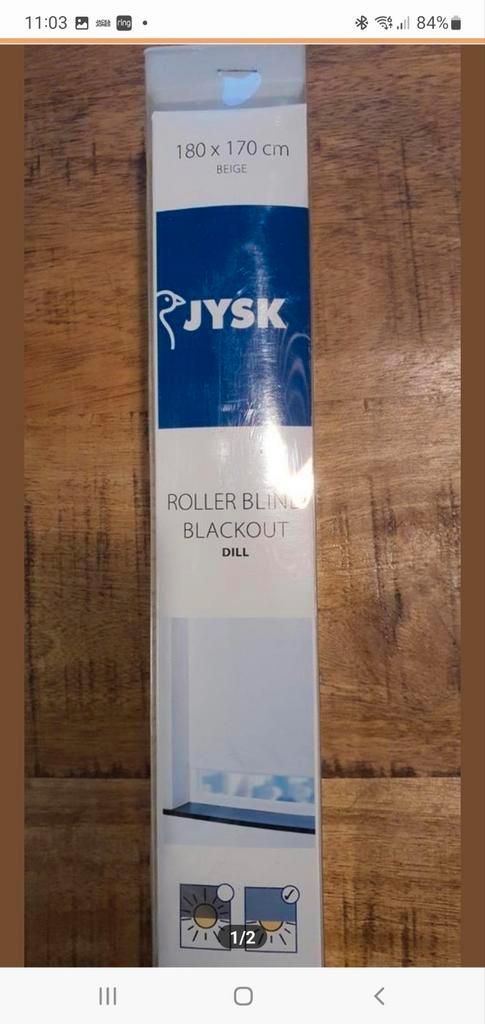 JYSK Rolgordijn Verduisterend Beige 180x170cm - Nieuw, Huis en Inrichting, Stoffering | Gordijnen en Lamellen, Nieuw, 150 tot 200 cm