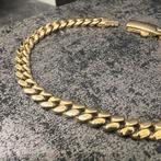 Gouden cuban armband 14 karaat goud gourmet schakel, Ophalen of Verzenden, Nieuw, Goud