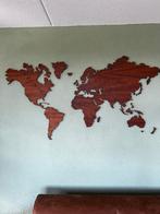 Houten wereldkaart 216x117, Ophalen, Zo goed als nieuw
