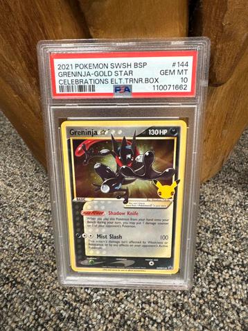 Greninja Gold Star 144 Celebrations PSA 10 beschikbaar voor biedingen