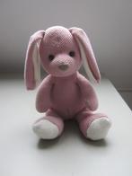 Hema gebreide zachte roze-roomwit knuffel konijn mist label, Ophalen of Verzenden, Zo goed als nieuw, Konijn