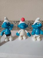 3 blauw-witte smurfen en 2gekleurde smurfen, hoogte 11cm., Ophalen of Verzenden, Zo goed als nieuw, Verschillende Smurfen