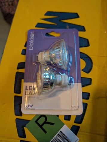 2x Blokker LED Lamp GU10 5W (45-50W) beschikbaar voor biedingen